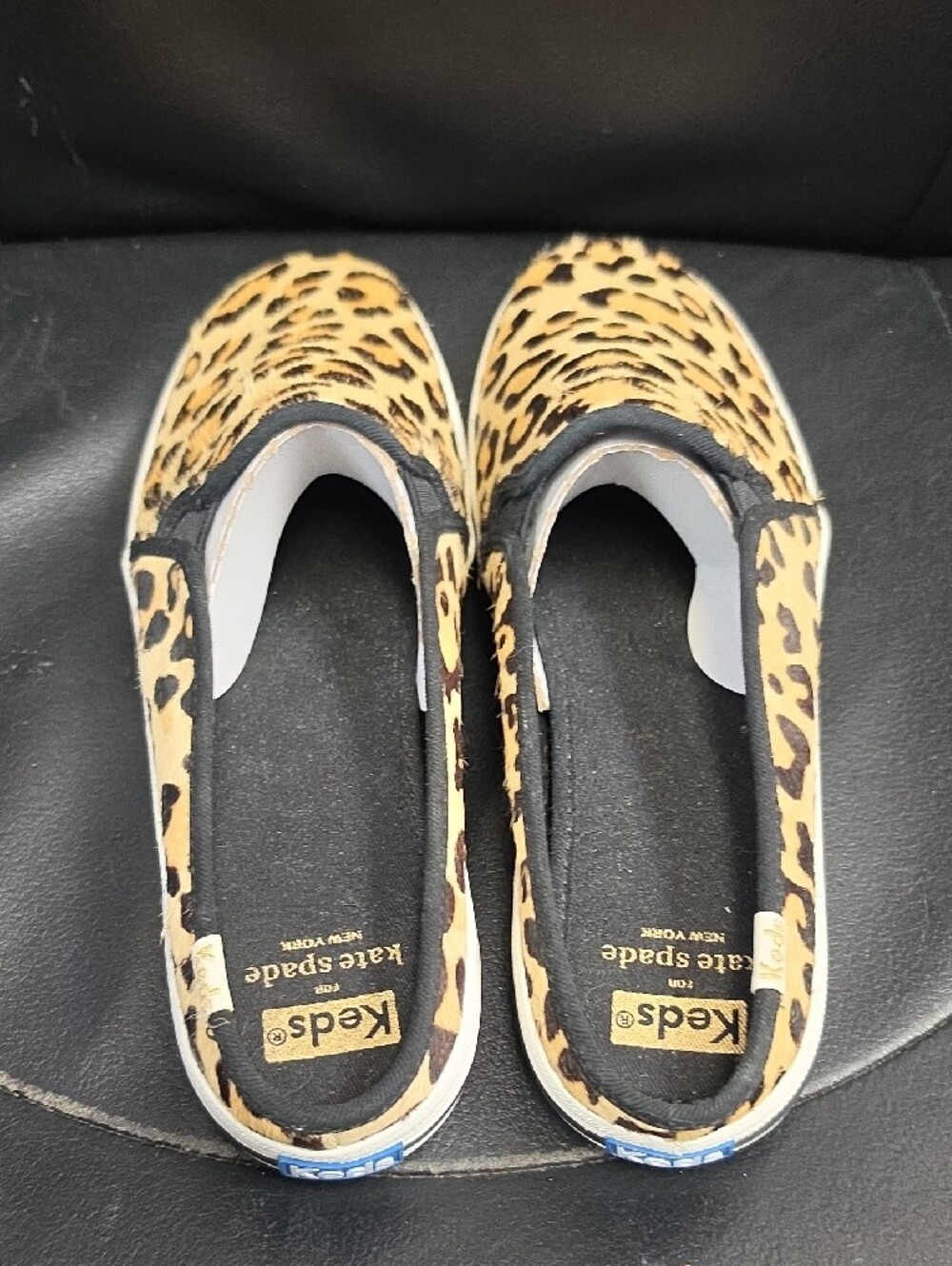 kate spade Leopard-Print Slip-On Sneakers in Tan and Black - Picture 4 of 5